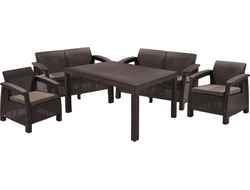 Комплект мебели Корфу Фиеста (Corfu fiesta) коричневый