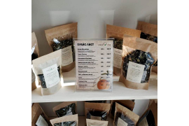 Выкладка чая в кафе