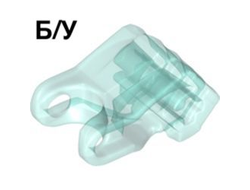 ! Б/У - Hero Factory Fist with Axle Hole - 4 Fingers, Trans-Light Blue (93575 / 6043685) - Б/У