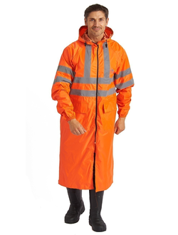 Плащ ВВЗ сигнальный нейлон с ПВХ оранжевый