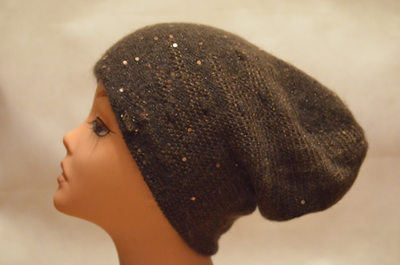 Коричневая шапка колпак вязаная Vizio Италия 6240 CL