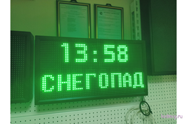 Табло погодных условий 370*690мм (зеленое свечение)