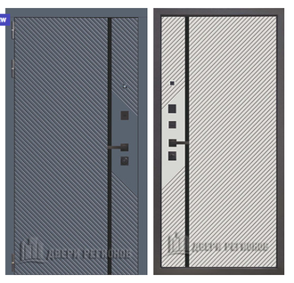 Дверь металлическая "3K YoDoors-16", velluto oscure ag 710/velluto bianco ag 701
