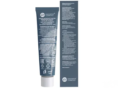 BRONSUN Крем-краска для бровей и ресниц BRC-0002, иссиня-черный №2, 15мл