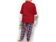 Трикотажный женский костюм-пижама больших размеров из хлопка арт. 1643781-55 (цвет бордовый) Размеры 66-80