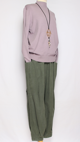 Брюки Бохо вельветовые "БАНАНЫ" хаки, малахит, графит р.48-54