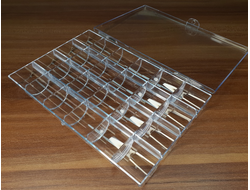 Коробка 24 ячейки для камней, акрил (18*12*2,4 см, 110 г) №25780