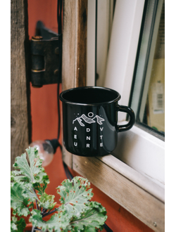 Кружка эмалированная Adventure Черная