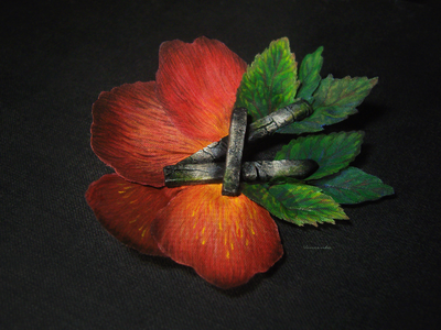 Брошь с лепестками роз "Возвращая Воспоминания", украшение в стиле готики