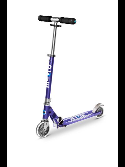 Самокат Micro Sprite Синие полоски LED