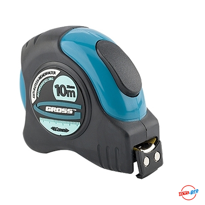 Автоматическая рулетка Schlagfest GROSS, магнитный обрезиненный зацеп, двухсторонняя шкала