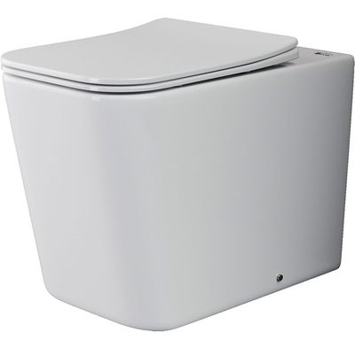 Унитаз приставной Ceramicanova Cubic CN1809 с микролифтом, безободковый