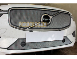 Защита радиатора Volvo XC60 2017- (2 части) (Momentum) chrome верх PREMIUM