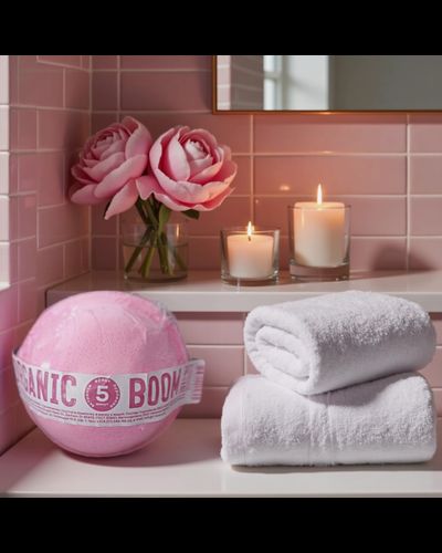 Бомбочка для ванны "Розовый гейзер" Organic Boom