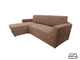 Чехол на угловой диван с левым выступом Сиена Венера Коричневый. ИТАЛИЯ