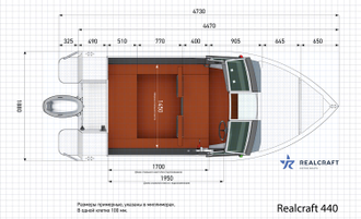 Моторная лодка REALCRAFT 440