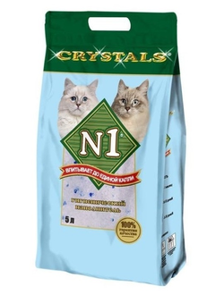 Наполнитель для кошек N1 Силикагелевый Crystals 5 л