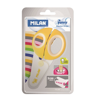 Ножницы детские Milan Funny с пластиковыми лезвиями, BWM10152