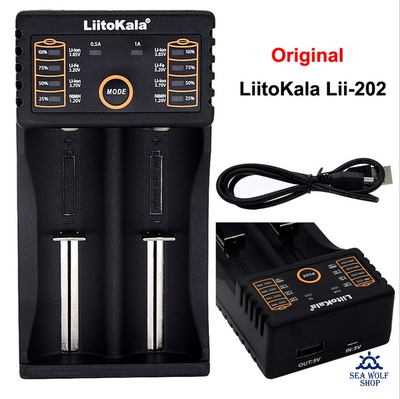 Зарядное устройство "LiitoKala" 2 слота с USB