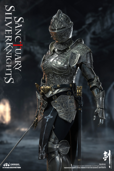 ПРЕДЗАКАЗ - Стражница святилища в серебряном - Коллекционная фигурка 1/6 SWORDS OF CHAOS - SILVER TEMPLE GUARDIAN (NICKEL SILVER EDITION) (SW003) - COOMODEL ?ЦЕНА: 41900 РУБ.?