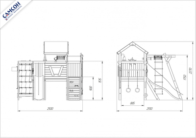 Детская игровая кровать-чердак ПАТРИК
