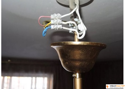 Подключение люстры в квартире в новостройке · ИВАНМАСТЕР