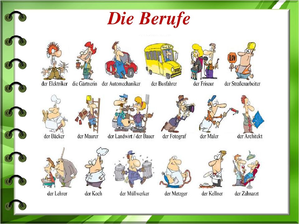 Wer hat das. Die Berufe немецкий. Профессии на немецком. Профессии по немецкому языку. Профессии по немецки.