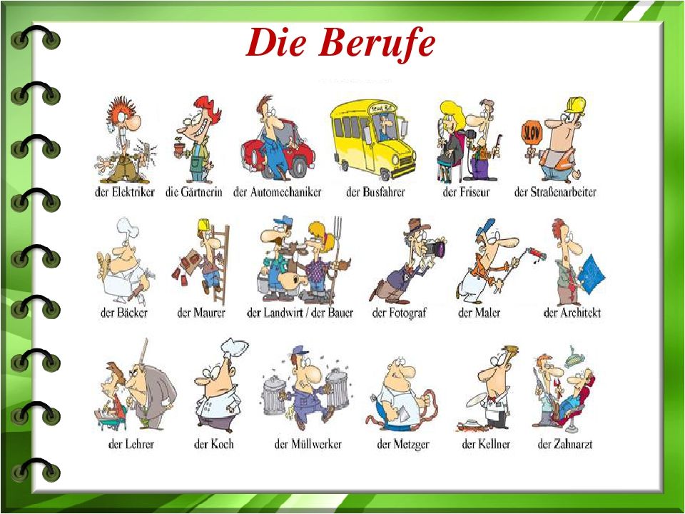 Немецкие слова учебник. Профессии на немецком. Профессии по немецки. Профессии на нем языке. Название профессий на немецком языке.