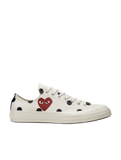 Кеды Converse Play Comme Des Garcons белые низкие в горошек