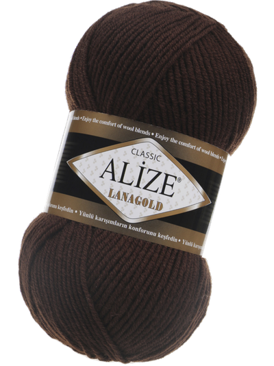 Lanagold (Alize) пряжа цвет № 26 коричневый