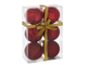 Набор из 6-и новогодних украшений Шар, красный, 6см 723179