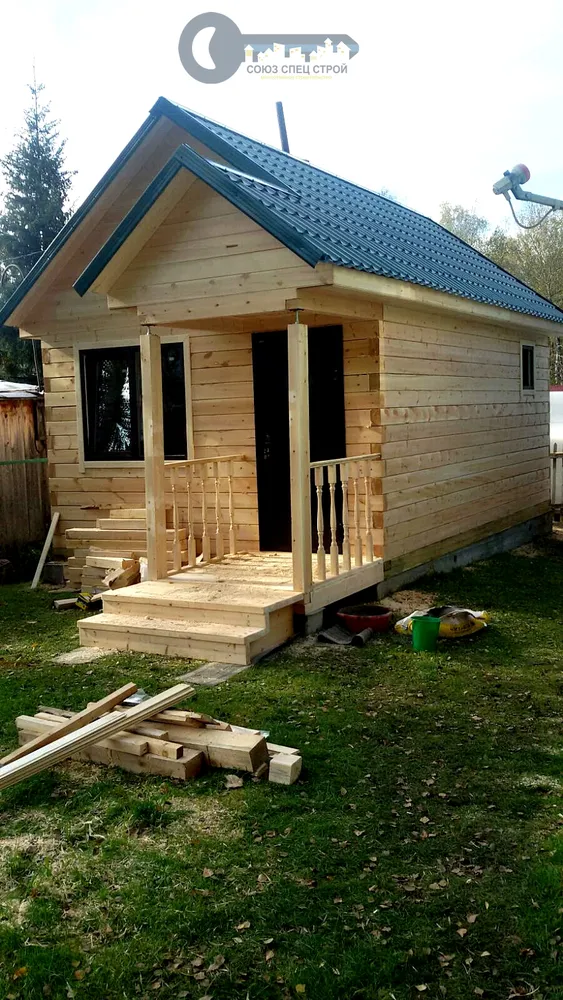 Банька 3х4 из бруса недорогая уютная баня