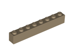 Brick 1 x 8, Dark Tan (3008 / 6024124)