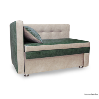 Кушетка Лилия, Зеленая/Слоновая кость Левая