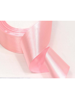 Лента атласная 38мм (148, розовая), 22,9м