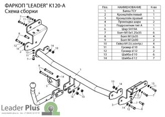 ТСУ Leader Plus для Kia Ceed хетчбек (2012-н.в.), K120-A