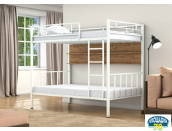 Двухъярусная кровать Валенсия 120 Белый полка дуб крафт табак