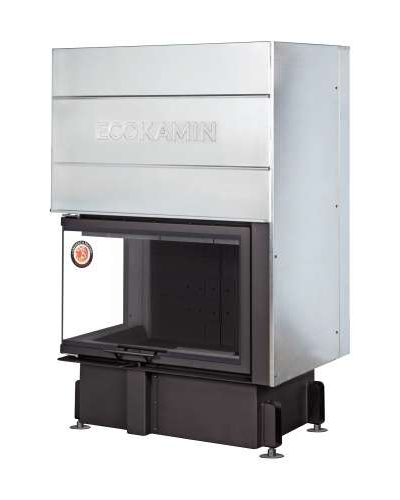 Каминная топка Дельта 800 L/LB белый/черный шамот два стекла левая принтинг, Экокамин (Россия)