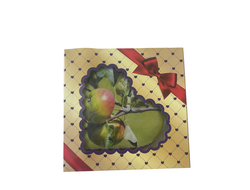 Пряник заварной  с декором с яблочной начинкой в подарочной коробке 500 гр.