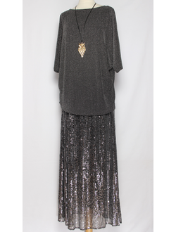 ДЖЕМПЕР  "ЛЮРЕКС ТОНКИЙ" ворот круглый серый, бордо, черный,синий р.48-62