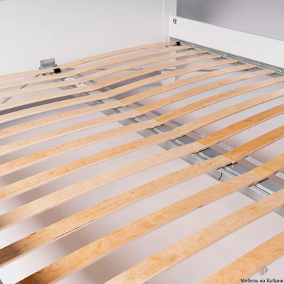 2.08.04.070.14 САГА кровать двойная 160х200 белая/ясень