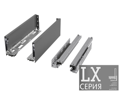 Комплект ящика LX, 133*400мм, Push+Soft  ГРАФИТ,  (698-13340-09)  TALISMAN *