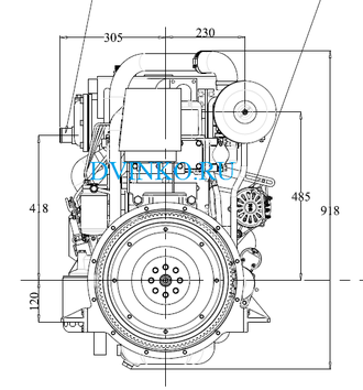 Судовой двигатель WP4.1C54-15