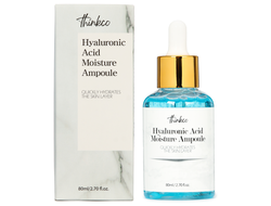 Thinkco. Сыворотка увлажняющая с гиалуроновой кислотой, HYALURONIC ACID MOISTURE AMPOULE (80 мл)