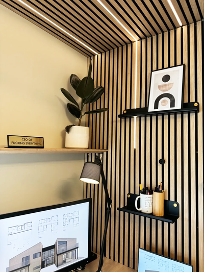 Акустическая стеновая панель стандарт 27х12 мм Белый дуб 2780х600х21