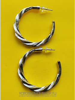 Модель: АЛ-266. Серьги-кольца витые.