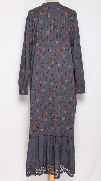 ПЛАТЬЕ БОХО хлопок "ПРОВАНС ВОЛАН" джинс р.46-54