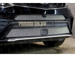 Защита радиатора Geely Tugella 2023- chrome низ с датчиками