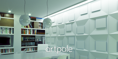 Гипсовая панель MALEVICH + LED артикул М-0075