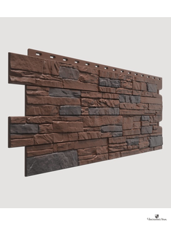 Фасадная панель  STEIN 400*1098 мм Темный орех